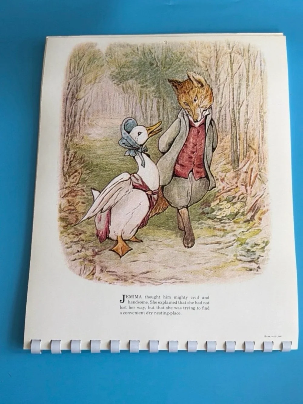 VTG 1975 Beatrix Potter Appointment Unused Calendar Published Frederick Warne